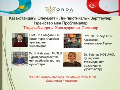 Kazakistan’daki Toplumsal ve Dilbilimsel Araştırmalar Semineri / Kızılorda-Kazakistan